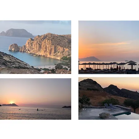 Stunning Two-room Milos Greece Panorama Sunset Infinity Pool Ac Feriehus *